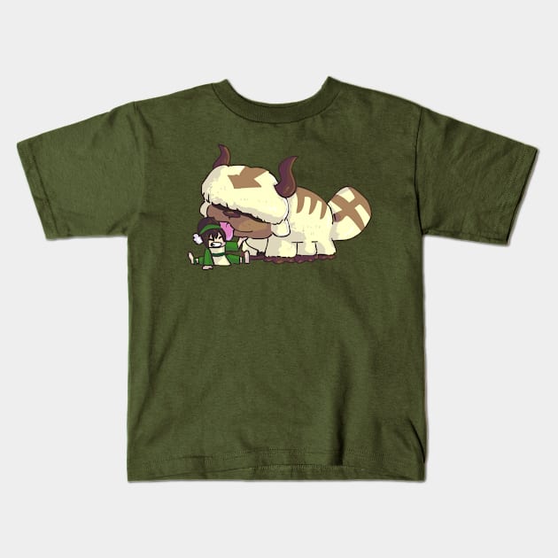 Bison Kisses Kids T-Shirt by sky665